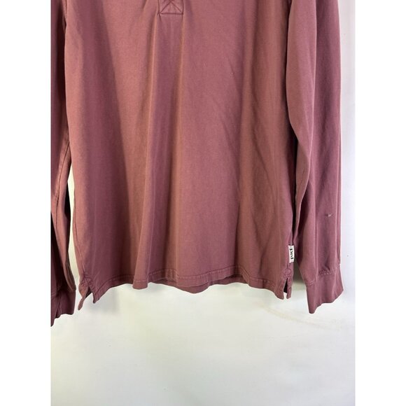 PACT Organic Cotton Long Sleeve Collared Polo Shirt Mauve - Picture 2 of 9
